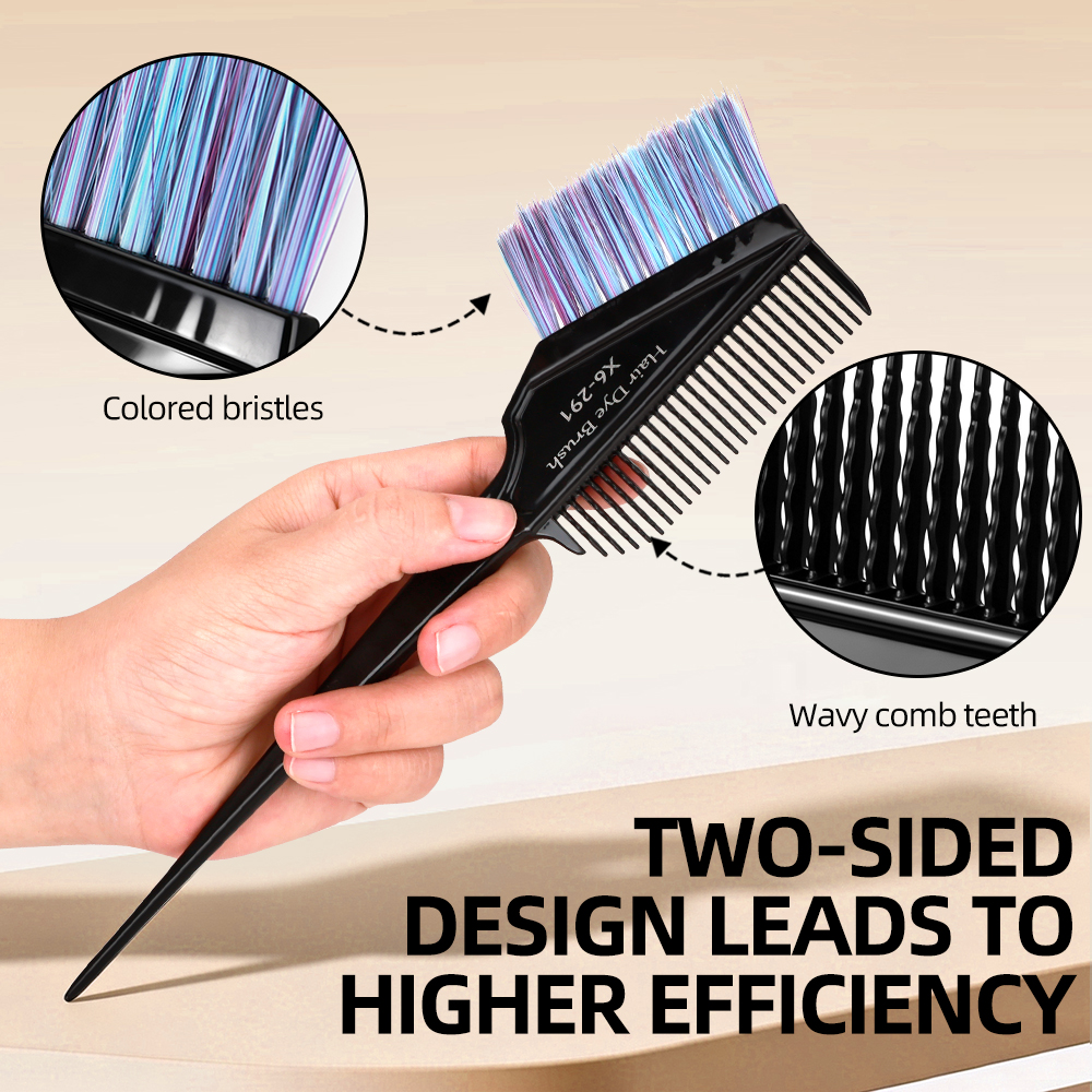 rainbow hair dye brush